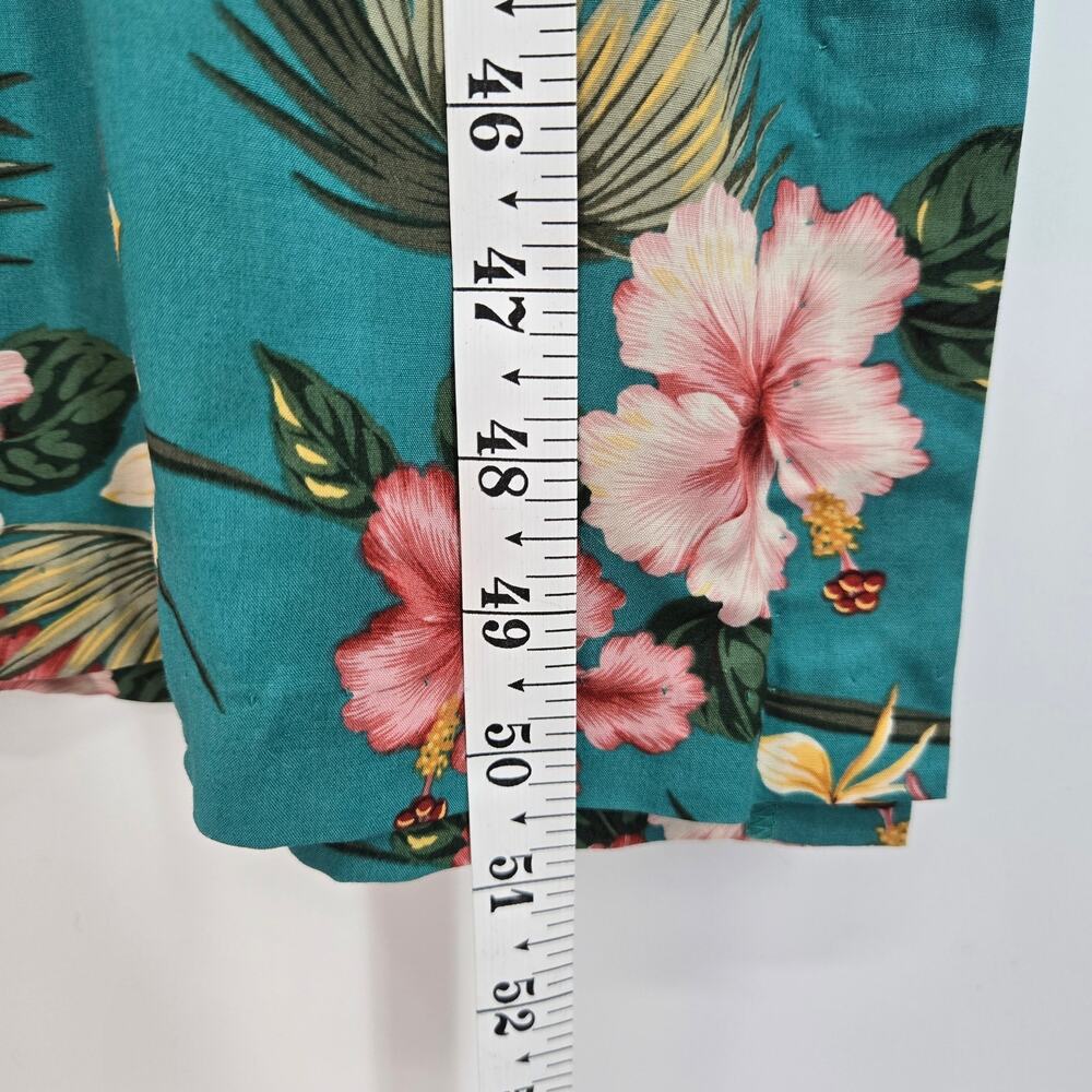 Vintage Young Hawaii Tropical Boho Beach Vacation Resort Floral Maxi Dress L - Picture 9 of 9